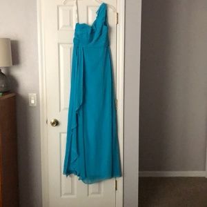 Teal David Bridal Dress